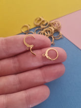 20pcs Stainless Steel, Gold plated, Earring Base, Earring Hooks, Jewellery Making Supplies, DIY Findings, Hypoallergenic  earring components