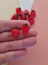 10pcs (5prs) Red Strawberry Flatback, Planar Resin, DIY Craft Supplies, Materials Hair Accessory, jewellery findings and supplies, Australia
