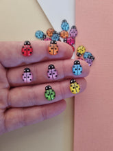 60pcs Resin mixed ladybeetle, colourful ladybug, Flat Back cabochon, Rhinestone Applique, DIY Scrapbooking, diy earring supplies, wholesale