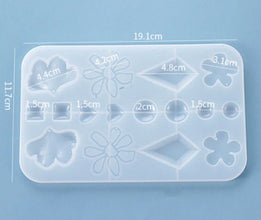 1pc Resin Silicone Mold, flower Silicone Mold, drop Earring mould, Resin Jewellery Making, Jewellery making supplies, resin craft supplies