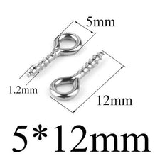 100pcs Stainless Steel Screw Eye pin, small Eyepins, Hooks. Threaded Eyepin, DIY keyrings, keyring supplies, jewellery supplies australia