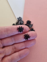 30pcs Delicate black Spider, Flat Back spider, Rhinestone Applique, DIY Halloween, Scrapbook Jewellery, spider cabochon, halloween cabochon