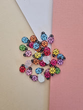 60pcs Resin mixed ladybeetle, colourful ladybug, Flat Back cabochon, Rhinestone Applique, DIY Scrapbooking, diy earring supplies, wholesale