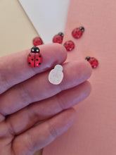 60pcs Resin Red ladybeetle, Red ladybug, Flat Back cabochon, Rhinestone Applique, DIY Scrapbooking, diy earring supplies, wholesale