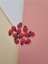 60pcs Resin Red ladybeetle, Red ladybug, Flat Back cabochon, Rhinestone Applique, DIY Scrapbooking, diy earring supplies, wholesale