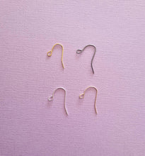 50pcs 21x12mm Gold/silver/rose/gun black Ear Hooks, Earrings Clasps, Jewellery findings, Earring Wires, Jewellery Making Supplies