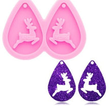 Christmas Earrings, tear drop Reindeer Earrings, Resin Silicone Mold,  Christmas Mold, DIY epoxy Earrings, Jewellery supplies Australia