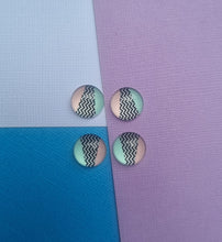 10pcs(5prs) 12mm abstract cabochon, Glass Cabochons, Cabochons for jewellery, jewellery making Supplies, earring supplies, diy jewellery