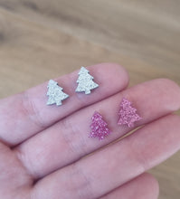 20pcs (10prs) 12mm Christmas Tree, Laser cut acrylic, xmas glitter Earring (No Stud), Christmas Earrings, DIY xmas, flatback, cabochon