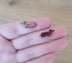 10pcs (5prs) 20mm Dachshund dog, Laser cut acrylic, sausage dog Earring (No Stud), Acrylic Earrings, DIY earring, dog flatback, cabochon