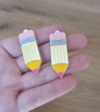 2pcs (1prs) 47mm Acrylic Pencil for earrings, Laser cut acrylic, teacher Earring (No Stud), Acrylic Earrings, DIY earring flatback, cabochon