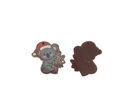 10pc (5prs) 35mm Santa hat, Christmas Koala, Koala Earrings, Laser cut acrylic, (No Stud) Acrylic Earrings, DIY earring, koala cabochon