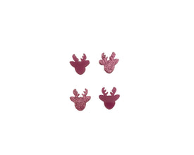 20pcs (10prs) 12mm Reindeer, Laser cut acrylic, xmas glitter Earring (No Stud), Christmas Earrings, DIY xmas, flatback, cabochon