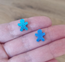 20pcs (10prs) 12mm Gingerbread Man, Laser cut acrylic, xmas glitter Earring (No Stud), Christmas Earrings, DIY xmas, flatback, cabochon
