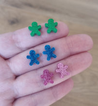 20pcs (10prs) 12mm Gingerbread Man, Laser cut acrylic, xmas glitter Earring (No Stud), Christmas Earrings, DIY xmas, flatback, cabochon