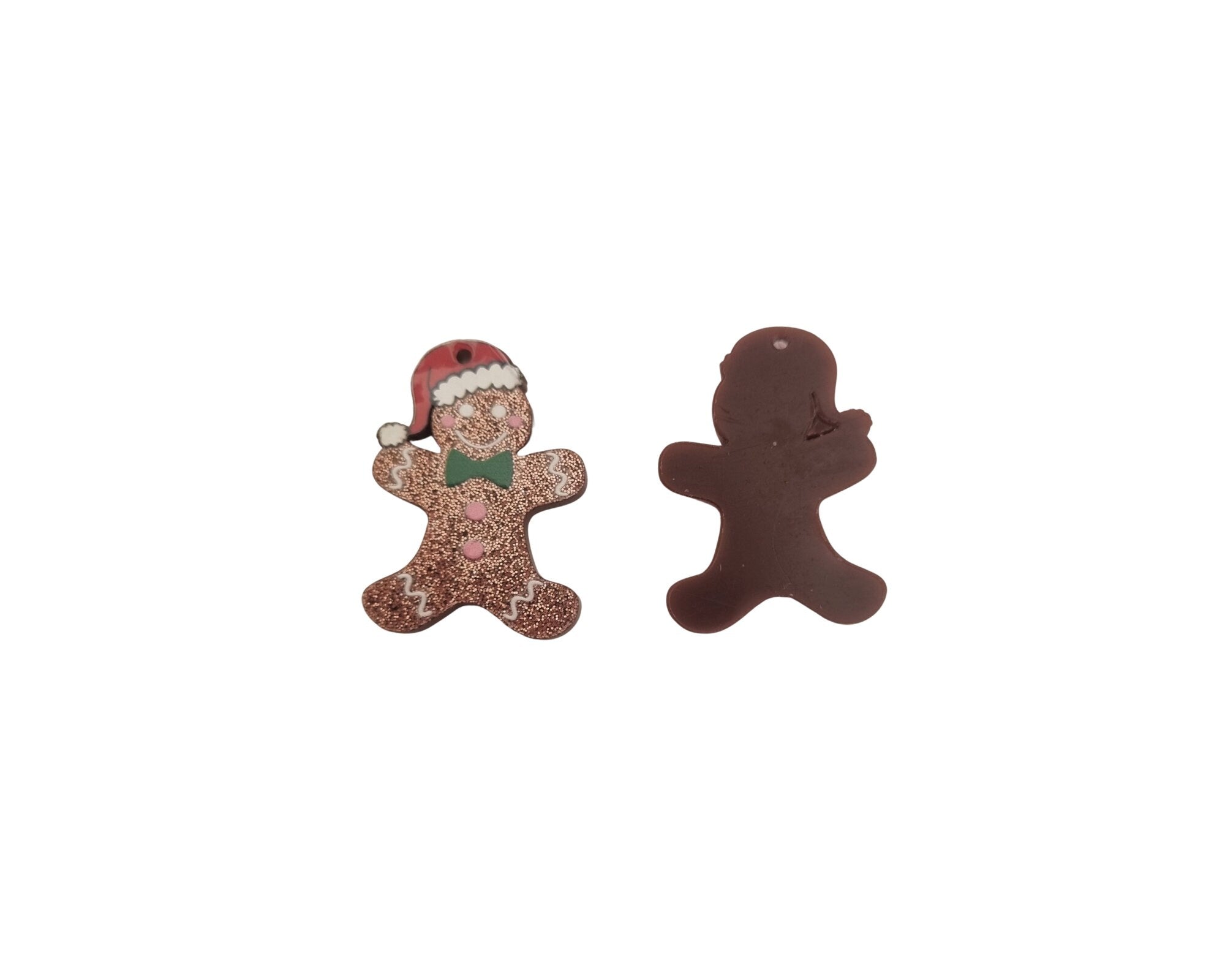 10pcs (5prs) 35mm Gingerbread man, Drop Earrings, xmas Earrings, Laser cut acrylic, (No Stud) Acrylic Earrings, DIY earring, xmas cabochon