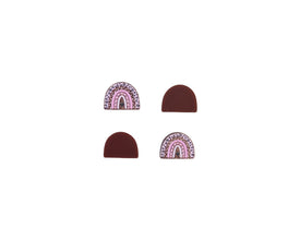 10pc (5prs) 20mm Rainbows For Earrings, Pink leopard Print, Laser cut acrylic, Rainbow Earrings (No Stud), Diy earring flatback, cabochon