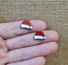 10pc (5prs) 16mm Santa Hat  For Earrings, Christmas,  Laser cut acrylic, xmas Earrings (No Stud), Diy earring flatback, cabochon