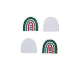 10pc (5prs) 18mm Rainbows For Earrings, Christmas,  HO HO HO, Laser cut acrylic, xmas Earrings (No Stud), Diy earring flatback, cabochon