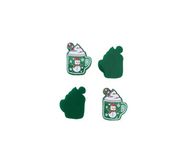 10pc (5prs) 19/30mm Christmas Mug For Earrings, Christmas,  Laser cut acrylic, xmas Earrings (No Stud), Diy earring flatback, cabochon