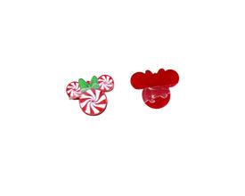 20pcs (10prs) 18mm Mouse Head, Laser cut acrylic, christmas glitter Earring (No Stud), Christmas Earrings, DIY xmas, flatback, cabochon