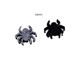 20pcs (10prs) 12/14mm halloween cabochon, Laser cut acrylic, spider glitter Earring, cat Earrings, flatback, skull/bat/bull cabochon DIY