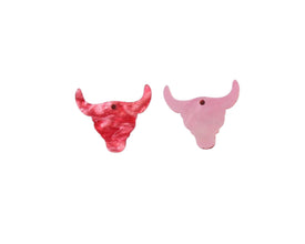 10pcs (5prs) 25mm acrylic bull skull, Laser cut acrylic, bull glitter Earring, diy acrylic earrings, flatback, acrylic with hole