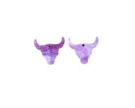 10pcs (5prs) 25mm acrylic bull skull, Laser cut acrylic, bull glitter Earring, diy acrylic earrings, flatback, acrylic with hole