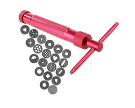 20 Discs DIY Clay Extruder, Craft gun extruder, pottery clay tools, fondant cake tools. Polymer clay tools, DIY jewelry making supplies
