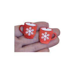 10pc (5prs) 18-35mm Christmas acrylic For Earrings, Christmas gloves, Christmas mug,  Laser cut acrylic,  Diy earring flatback, cabochon