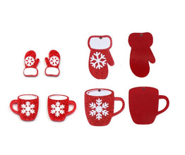 10pc (5prs) 18-35mm Christmas acrylic For Earrings, Christmas gloves, Christmas mug,  Laser cut acrylic,  Diy earring flatback, cabochon