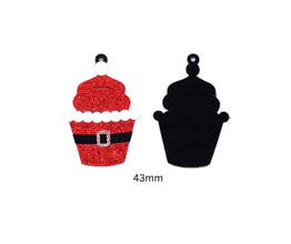 2pcs (1prs) 40/42mm Christmas Acrylics for earrings, Laser cut , Xmas Earring, Acrylic Earrings, DIY earring flatback, cabochon