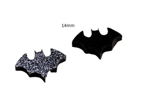 20pcs (10prs) 12/14mm halloween cabochon, Laser cut acrylic, spider glitter Earring, cat Earrings, flatback, skull/bat/bull cabochon DIY