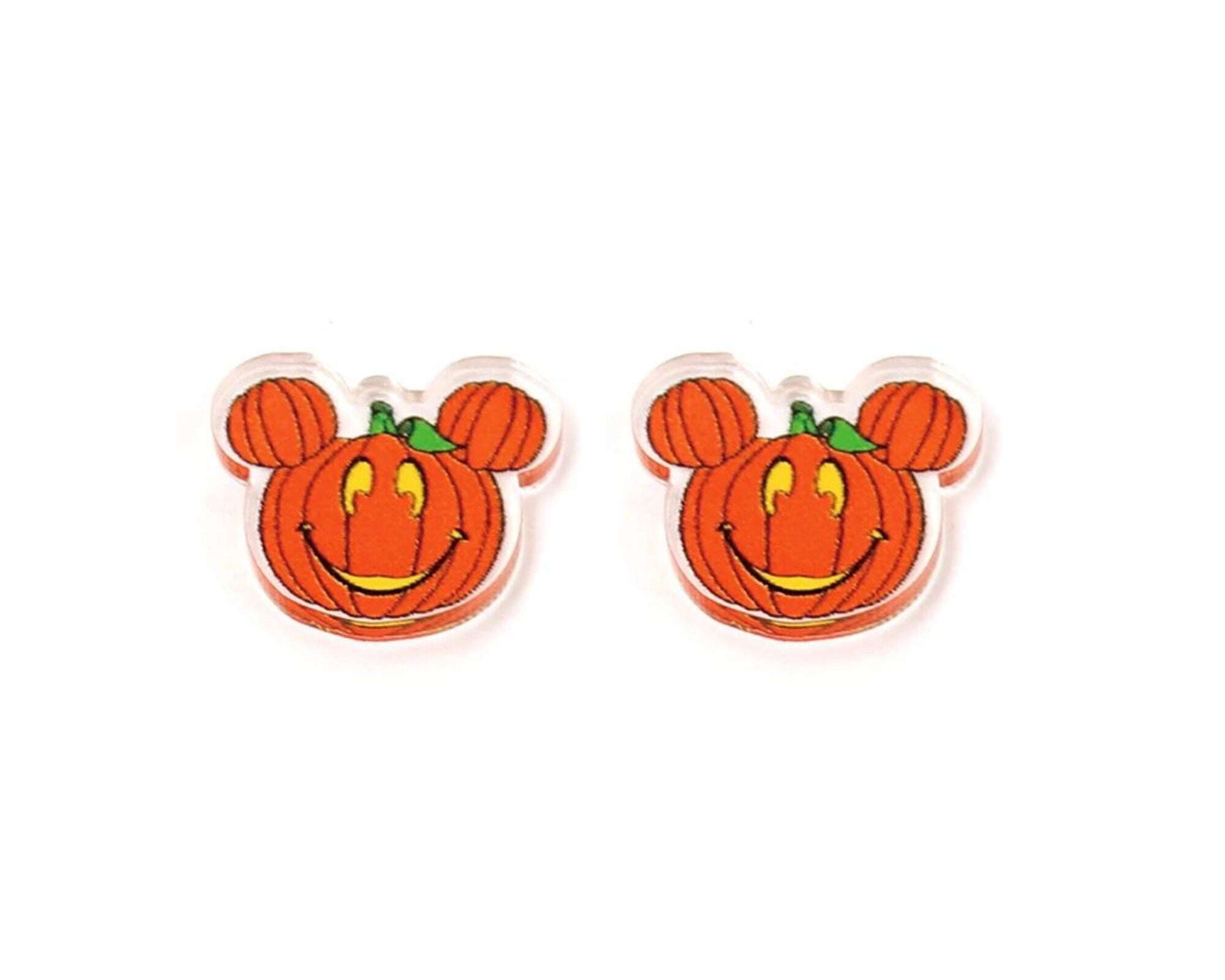 10pcs (5prs) 18mm halloween pumpkin cabochon, Laser cut acrylic, pumpkin Earring (No Stud), acrylic Earrings, flatback, halloween earring