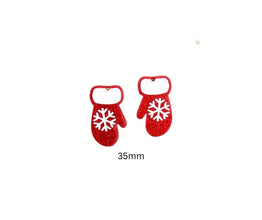 10pc (5prs) 18-35mm Christmas acrylic For Earrings, Christmas gloves, Christmas mug,  Laser cut acrylic,  Diy earring flatback, cabochon