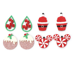 2pcs (1prs) 40/42mm Christmas Acrylics for earrings, Laser cut , Xmas Earring, Acrylic Earrings, DIY earring flatback, cabochon