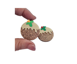 2pcs (1prs) 40/42mm Christmas Acrylics for earrings, Laser cut , Xmas Earring, Acrylic Earrings, DIY earring flatback, cabochon