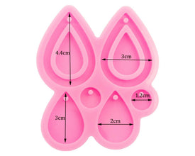 1pc multi tear drop earring mold, dangle drop mold, shiny Silicone mold, DIY Jewelry Making, epoxy Resin mould, Jewellery supplies australia