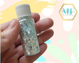 12 pastel colours, 20g glitter, Nail Glitter, Resin glitter, Pastel Glitter, glitter for earrings, nail art glitter.