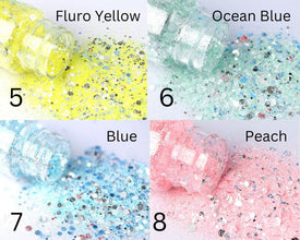 12 pastel colours, 20g glitter, Nail Glitter, Resin glitter, Pastel Glitter, glitter for earrings, nail art glitter.