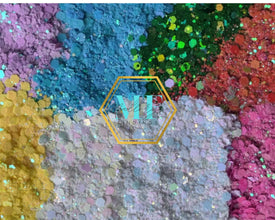 20g Holographic Chunky Nail Glitter, Holographic Sequins, Iridescent Mixed Hexagon, Sparkly Body Glitter, Manicure Glitter